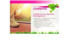 Objetivos del programa Vive Caminantes 